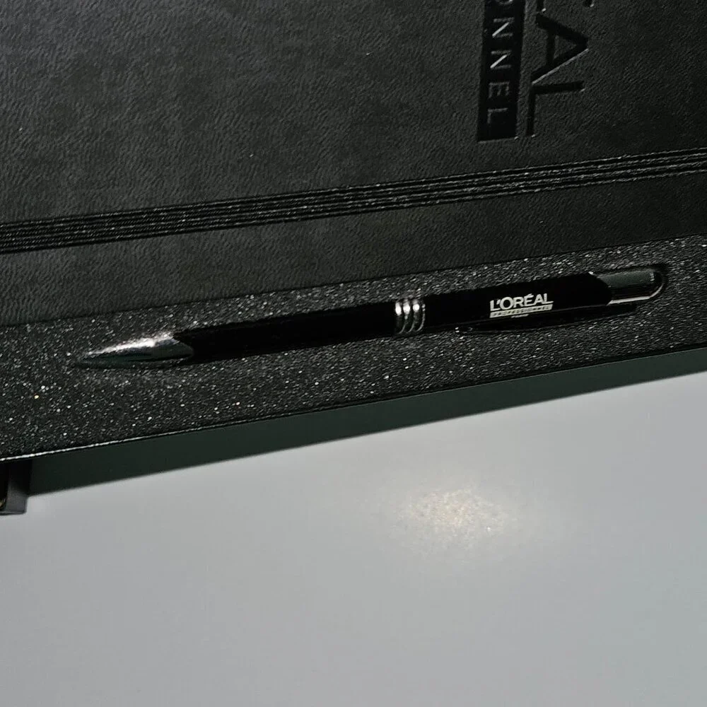 L'Oreal Professionnel Paris Black Journal Pen Set In Box Lined Pages NEVER USED